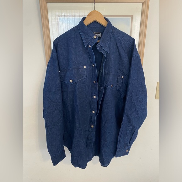 Versace Other - Vintage Versace Denim Shirt Jacket